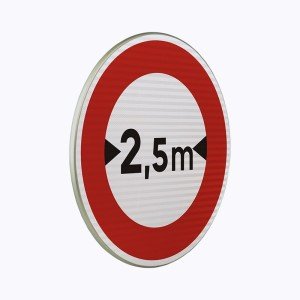 Panneau Accès interdit aux véhicules de largeur 2