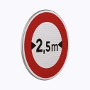Panneau Accès interdit aux véhicules de largeur 2 Panneau Accès interdit aux véhicules de largeur 2